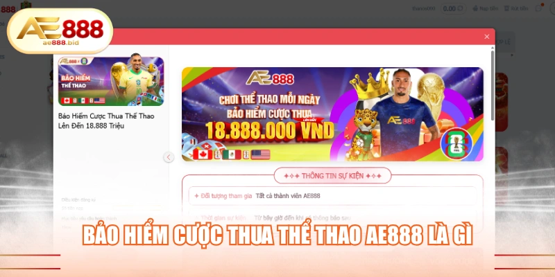 Bảo hiểm cược thua thể thao AE888 là gì