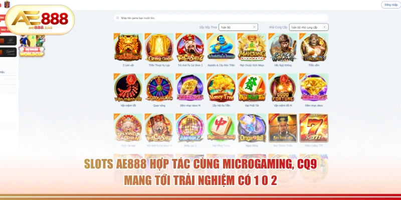 AE888 BID ⭐TRANG CHỦ AE888 MỚI NHẤT 2026 | ĐĂNG KÝ +888K 47 Slots AE888 hợp tác cùng Microgaming, CQ9 mang tới trải nghiệm có 1 0 2